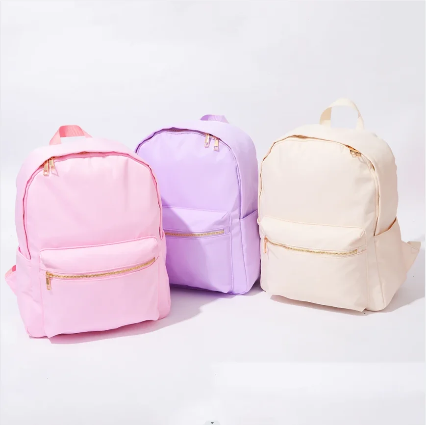 Alta qualidade nova à prova dwaterproof água náilon mochila feminina saco de viagem mochilas para meninas adolescentes cor sólida bookbag