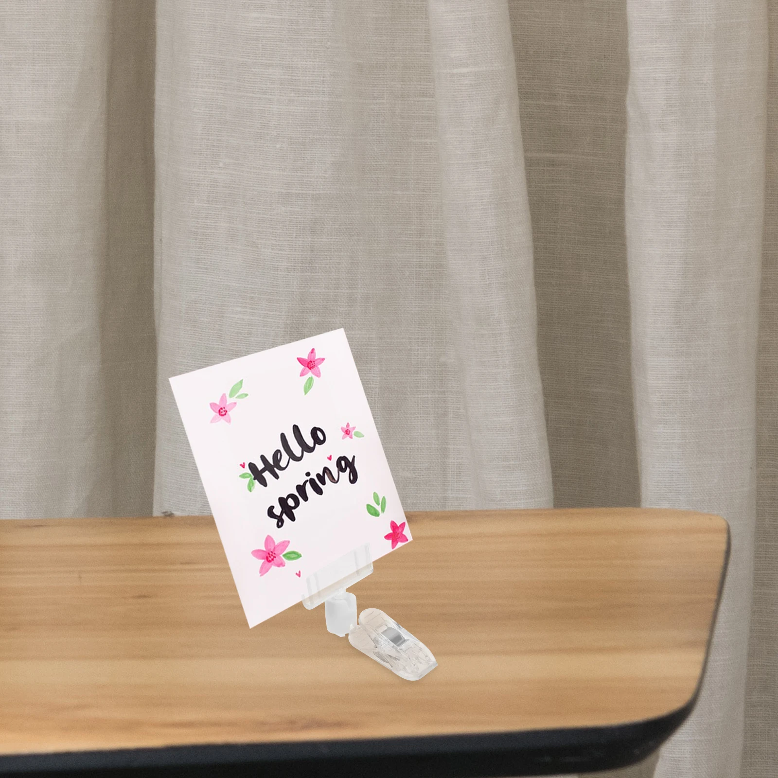 

12Pcs Sign Clip Holder Rotatable Design for Menu Card Display Price Tags Advertising Signs in Supermarkets Fruit Shops Shelf