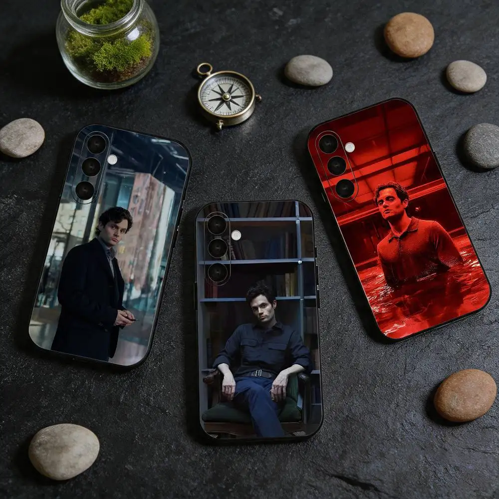 V-Villain Protagonist Joe Goldberg  Anti-drop Black Soft Silicone Case For Samsung Galaxy A73 A72 A71 A53 A52 A51