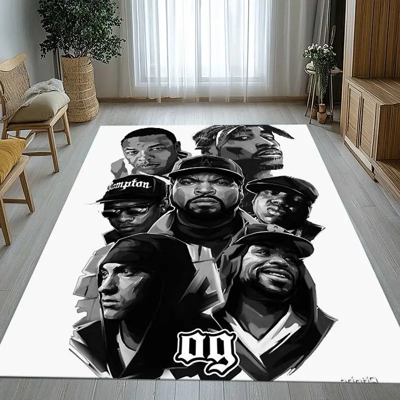 Fashion Rap God Slim Shady Eminem Hiphop Area Rug,Soft Non-Slip Carpet Mat for Living Room Bedroom,Sofa Floor Rug,Home Decor