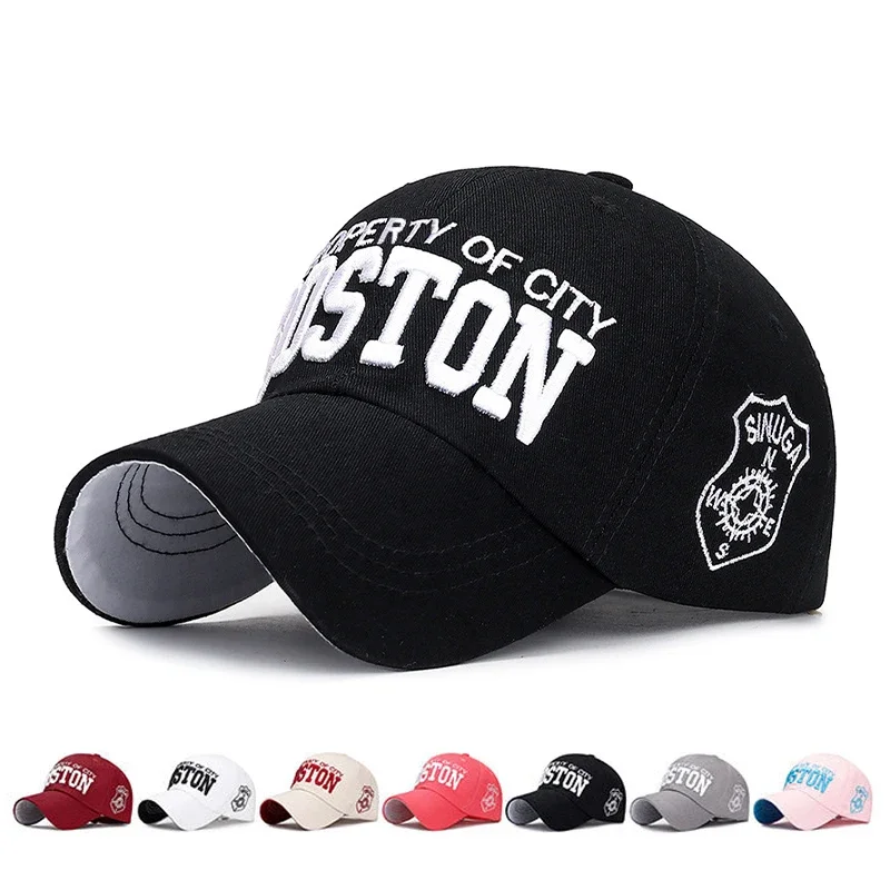 BOSTON Embroidered Baseball Caps for Men Women Snapback Hats Designer Cap Men Gorras Hombre Men Golf Hat Trucker Hat