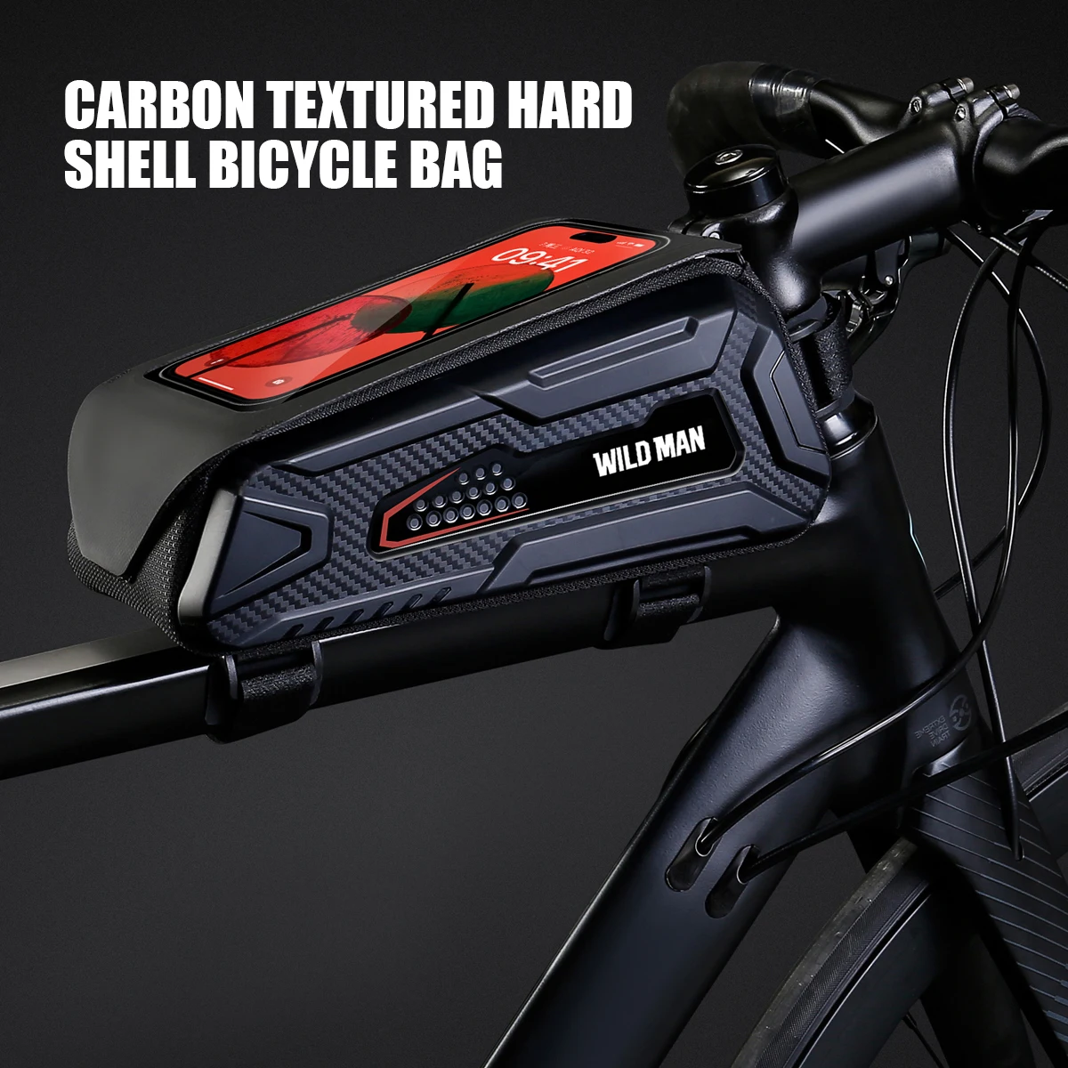 WILD MAN M90 Hard Shell Mountain Bike Bag Road Bike Front Beam Bag Top Tube Bag Saddle Bag Outdoor Cycling Equipment