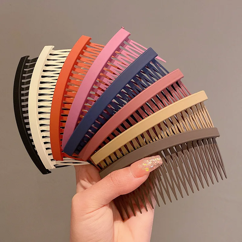 Hot Sell New Fashion Exquisite Frosted Non-slip Hair Comb Row CombClip Hairpin Barrettes for Women Girl Accessories Headwear