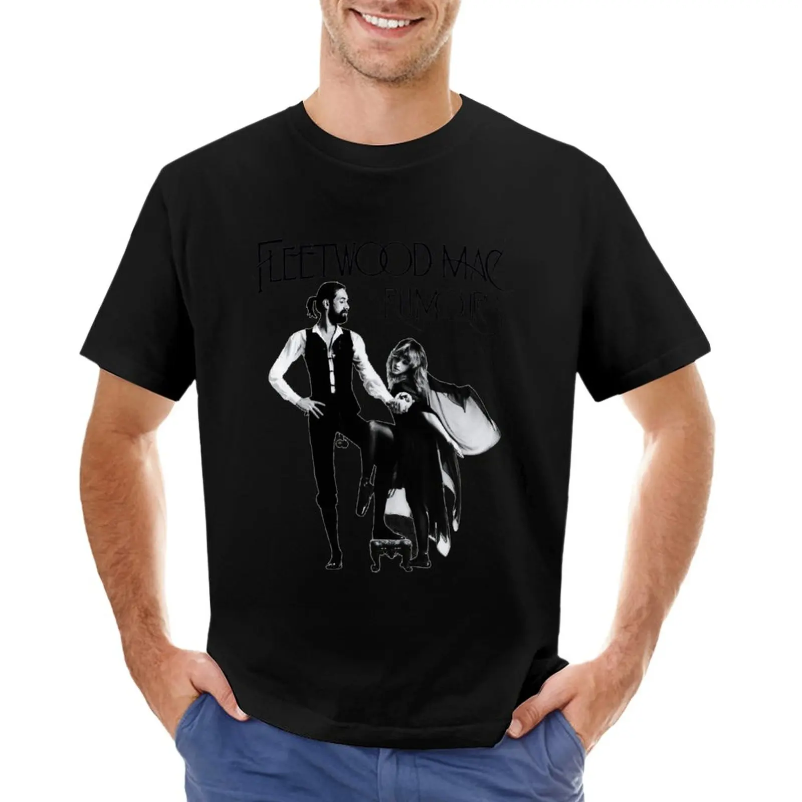 

yandie rumours fleetwood tour 2019 logo T-Shirt short Short sleeve tee plain t-shirt plain white t shirts men