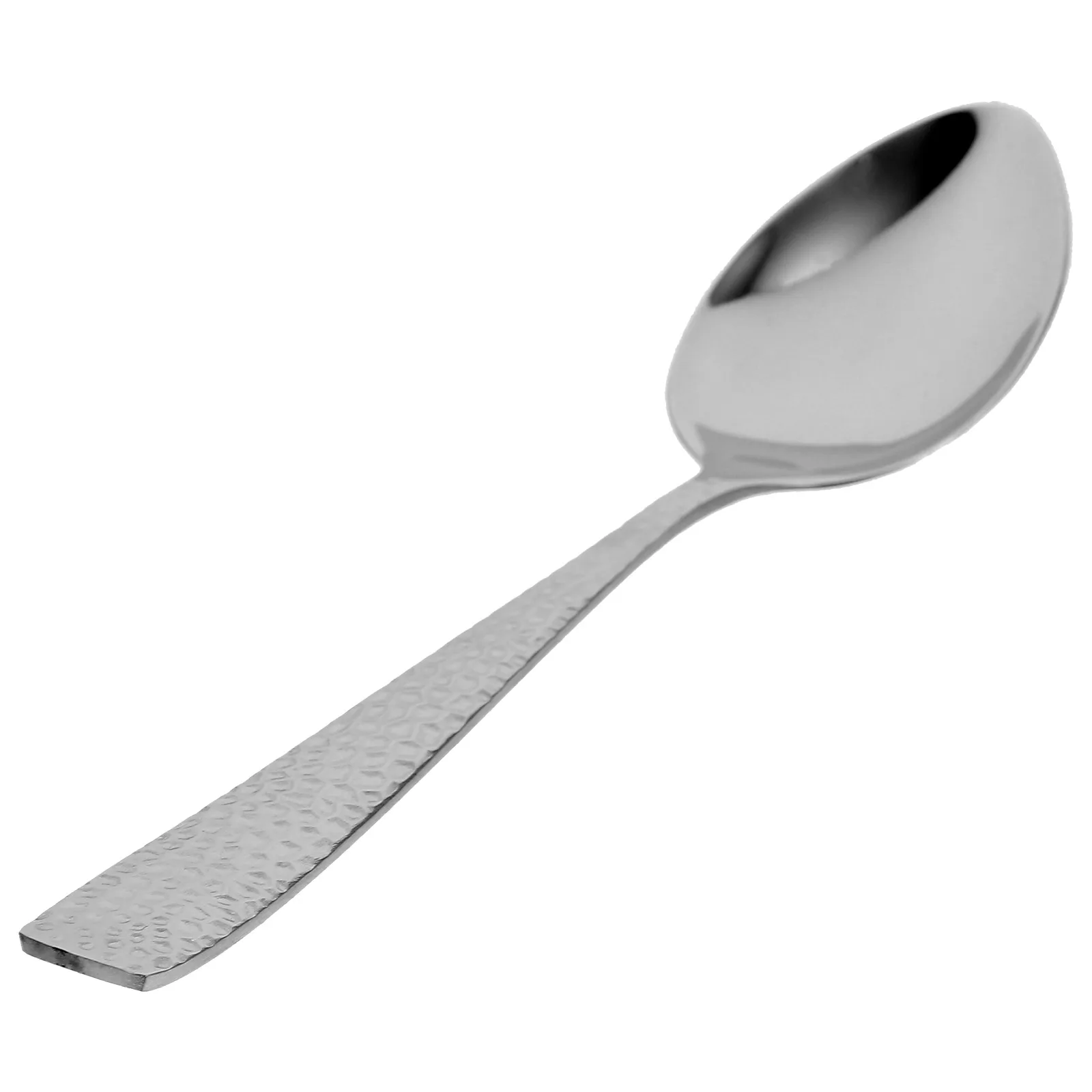 

Hammer Texture Stainless Steel Long Handle Spoon Multipurpose Dessert Coffee Mixing Tea Spoon Metal Tablespoon for Party Serving