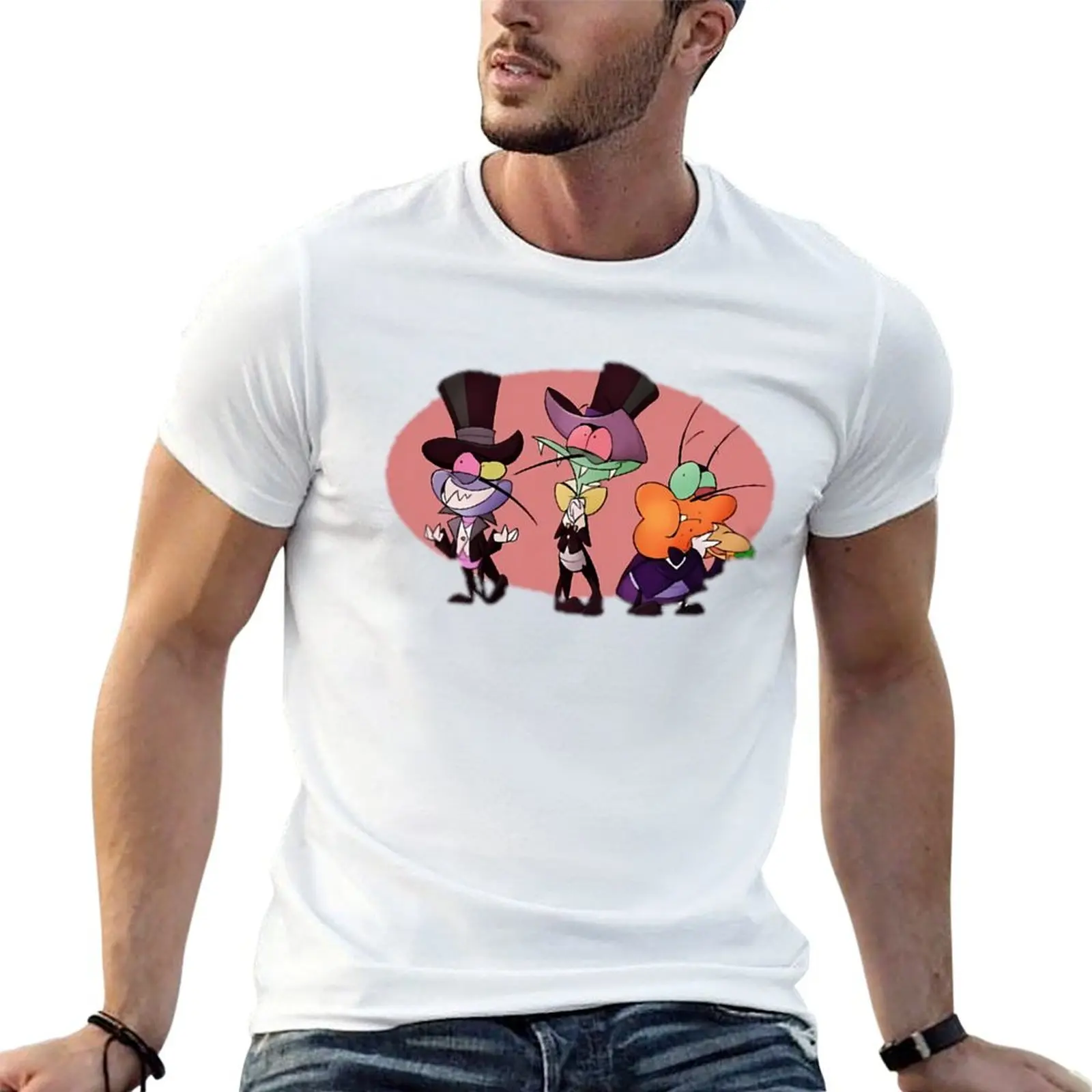 

Oggy And The Cockroaches T-Shirt t shirts cotton 100% t shirts for man graphic funny T-Shirt