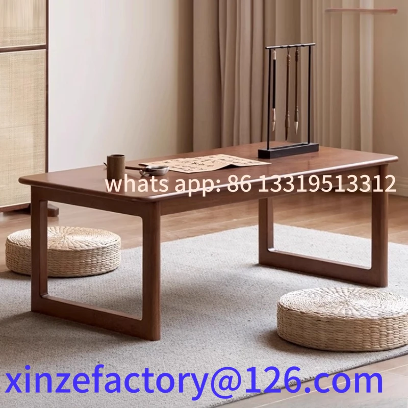 

Customizable solid wood coffee table Small apartment household simple modern rectangular low table