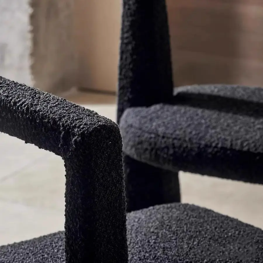 Wabi **** Lamb Fleece Dining Table and Chairs Modern Simple Home Makeup Stool