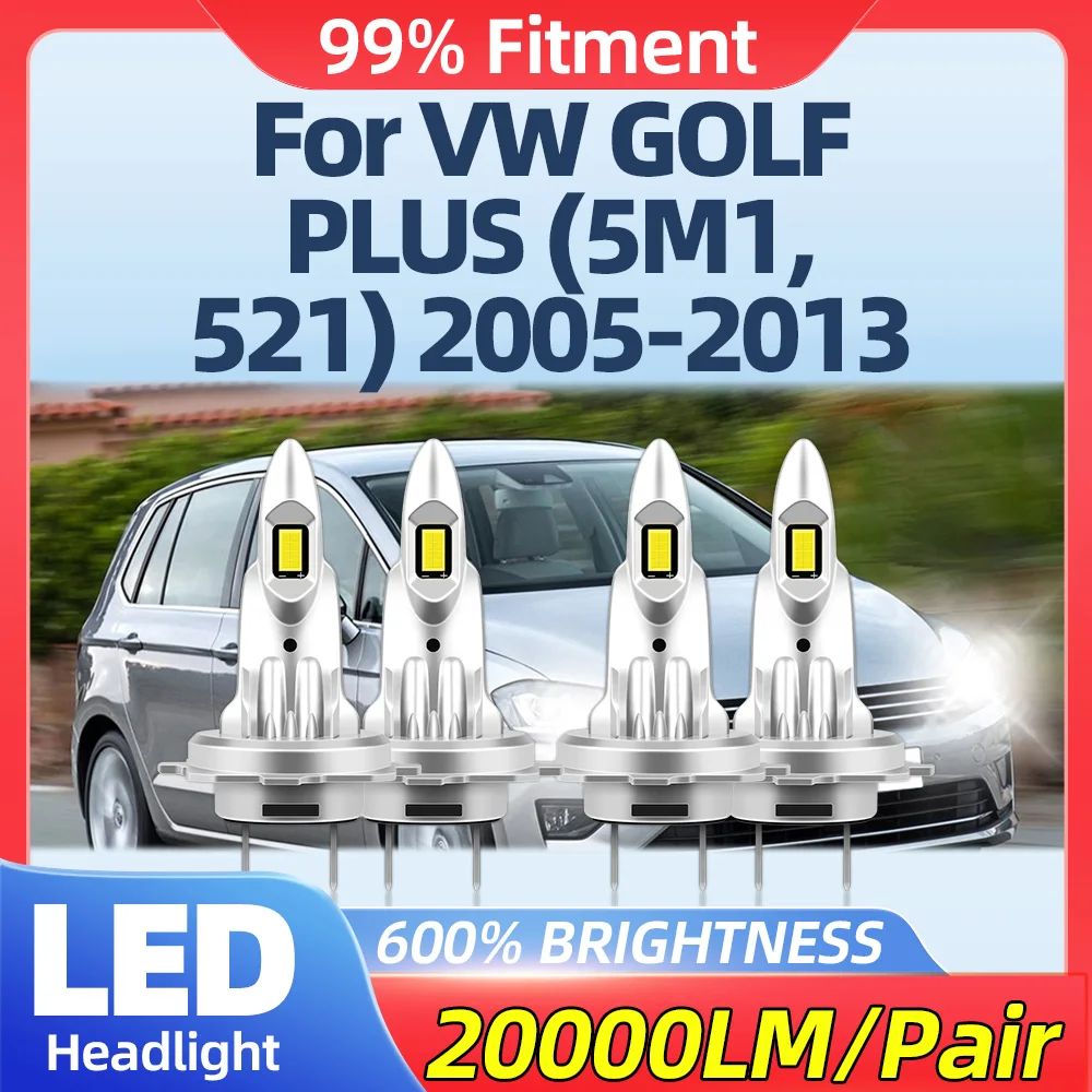 

40000LM Turbo Auto Lamps 240W CSP Chips LED Headlight Bulbs 12V 6000K Front Lights For VW GOLF PLUS (5M1, 521) 2005-2012 2013