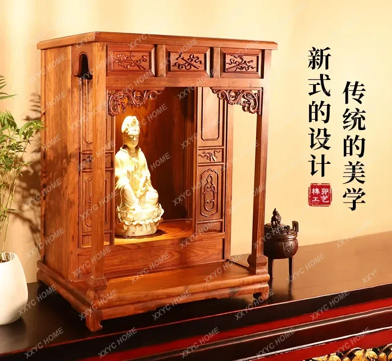 solid wood buddhist niche cabinet can be hung on the wall for home incense case god slot buddhist temple offering table