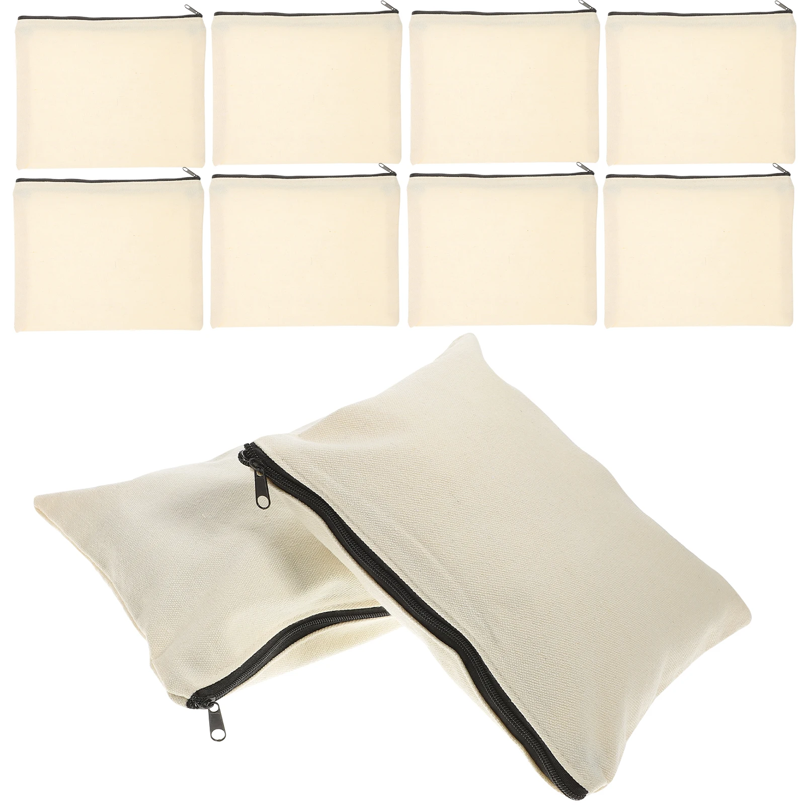 

10 Pcs Zipper Tool Bag Small Canvas Pouch Heavy Duty Storage Bags Utility Portable Lightweight Toolkits R om Zip Color