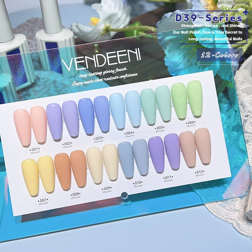 

12Pcs 15ml Spring Summer Macaron Color Gel Nail Polish Varnis Semi Permanent Soak off UV LED Nail Gel Full Coverage Nail Gel