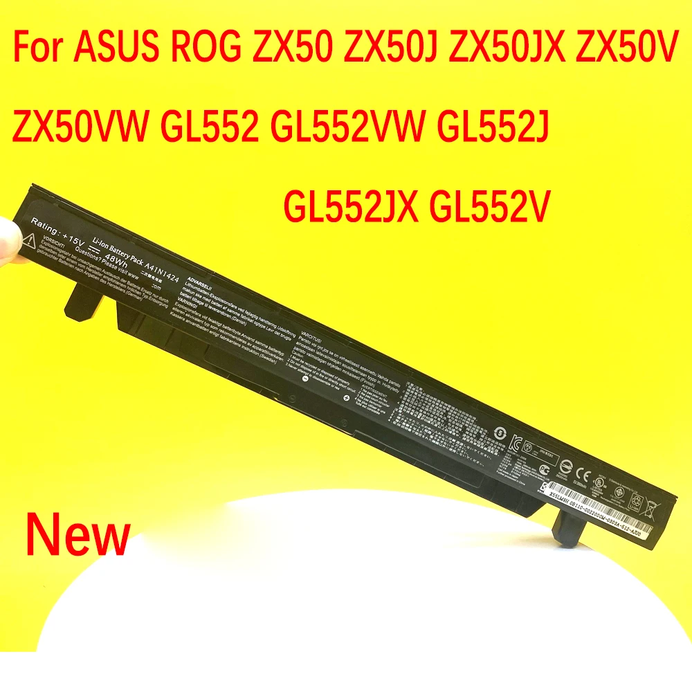 

New A41N1424 Laptop Battery For ASUS ROG ZX50 ZX50J ZX50JX ZX50V ZX50VW GL552 GL552VW GL552J GL552JX GL552V