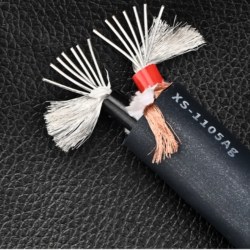 

Hi-end Pure Silver Speaker Cable 2*5.26mm² Bulk Horn Cables HiFi Audio Amplifier Loudspeaker Wire