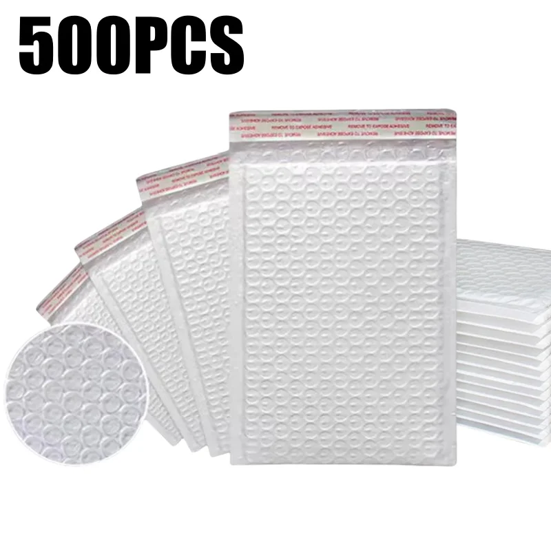 500 PCS White Foam Envelope Bags Self Seal Mailers Padded Shipping Envelopes With Bubble Mailing Bag Shipping Packages Bag