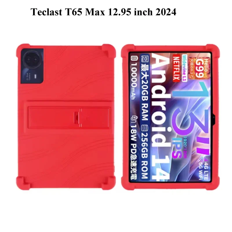 

For Teclast T70 14inch 2025 T60 AI Max T50 Pro T50HD T40 T40 Pro Plus T40S T45HD T40 Air HD Case Soft Silicone Stand Kids Cover