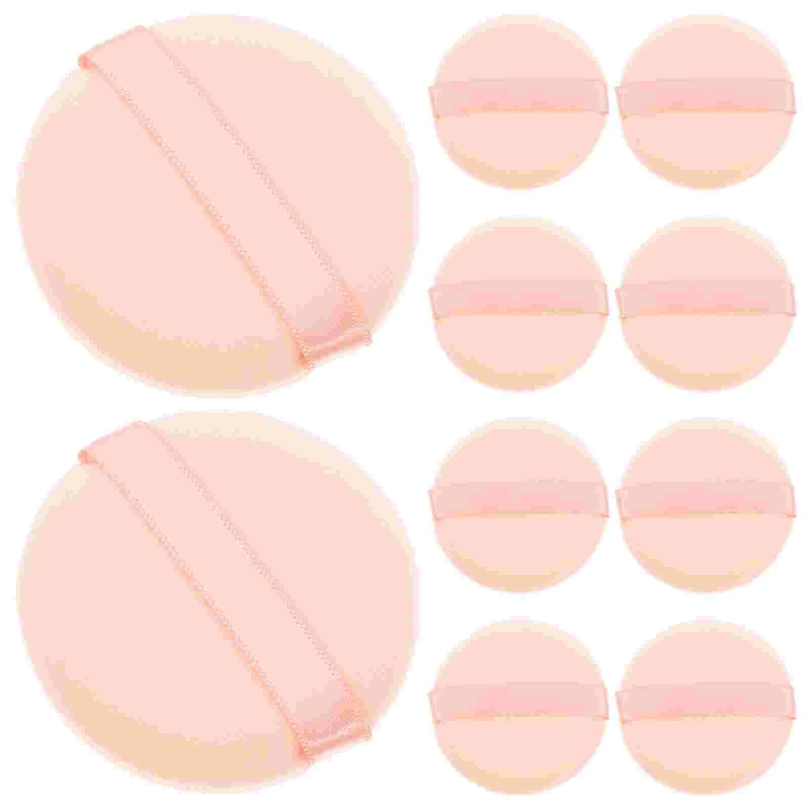 16 Pcs Powder Puff Glitter Makeup Pads Foundation Sponge Cosmetics Puffs Face for Round