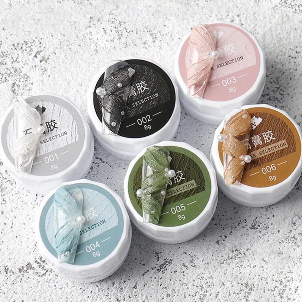 Diy flores pintura 3d modelagem gel micro esculpido sem necessidade casaco superior gesso efeito cola diy manicure design em relevo