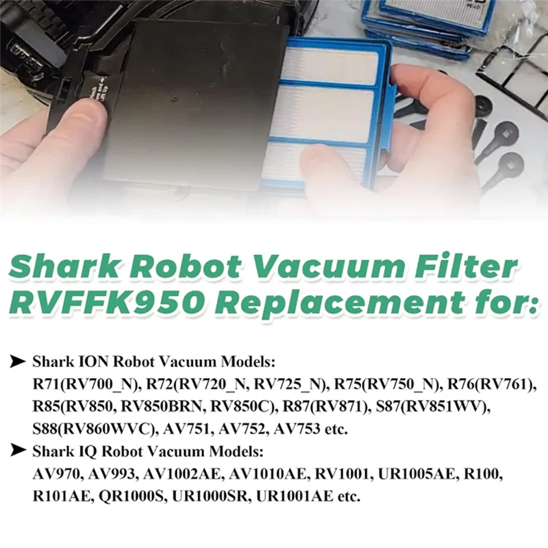 

ABBY-10 шт. сменный HEPA-фильтр для пылесоса серии Shark IQ EZ AI AV2501AE RV1001AE AV910/911S/912S/915S AV753 RV100AE