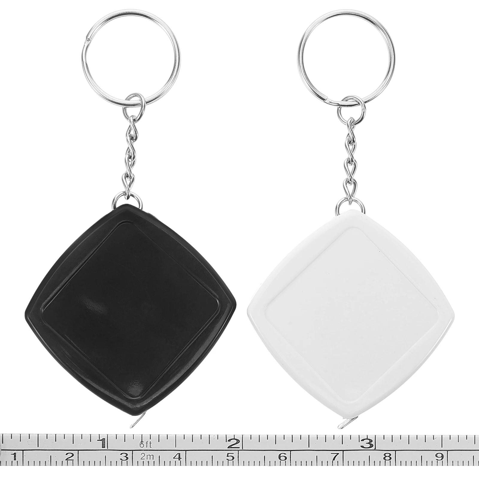 

2pcs Mini Measuring Tape Portable Pocket Retractable Keychain Magnet 2M Compact Lightweight Flexible Accessories