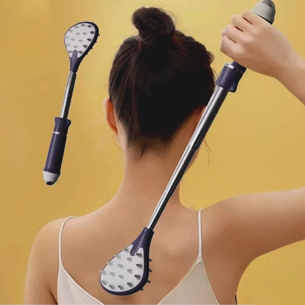 Extendable Retractable Telescoping Back Itch Relief Scratcher With Ball Massage Back Scratch Tool Portable Point Massage Stick