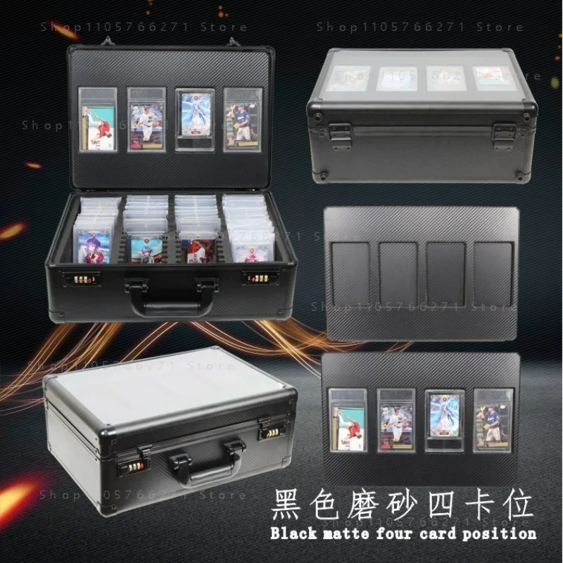 Card storage box, carbon fiber storage box, star card collection box, PSA BGS portable belt password lock box.