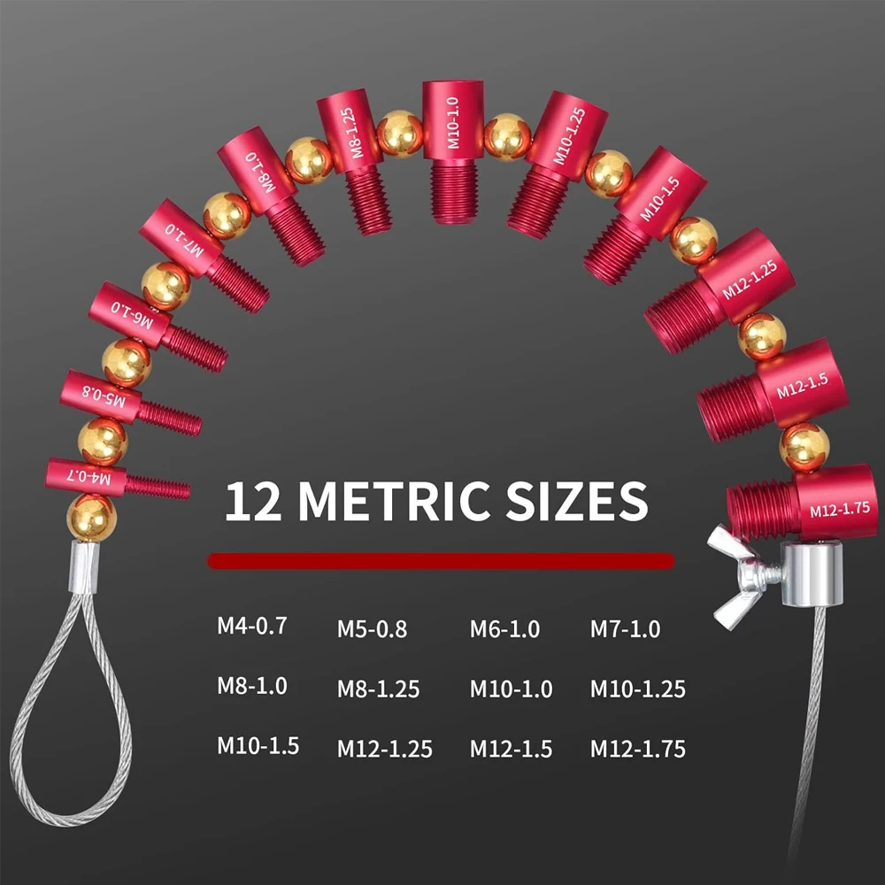 26PCS Nut and Bolt Thread Checker Detachable Nut and Bolt Size Gauge Thread Gauge Suitable for Detecting Fixed Bolts or Threaded