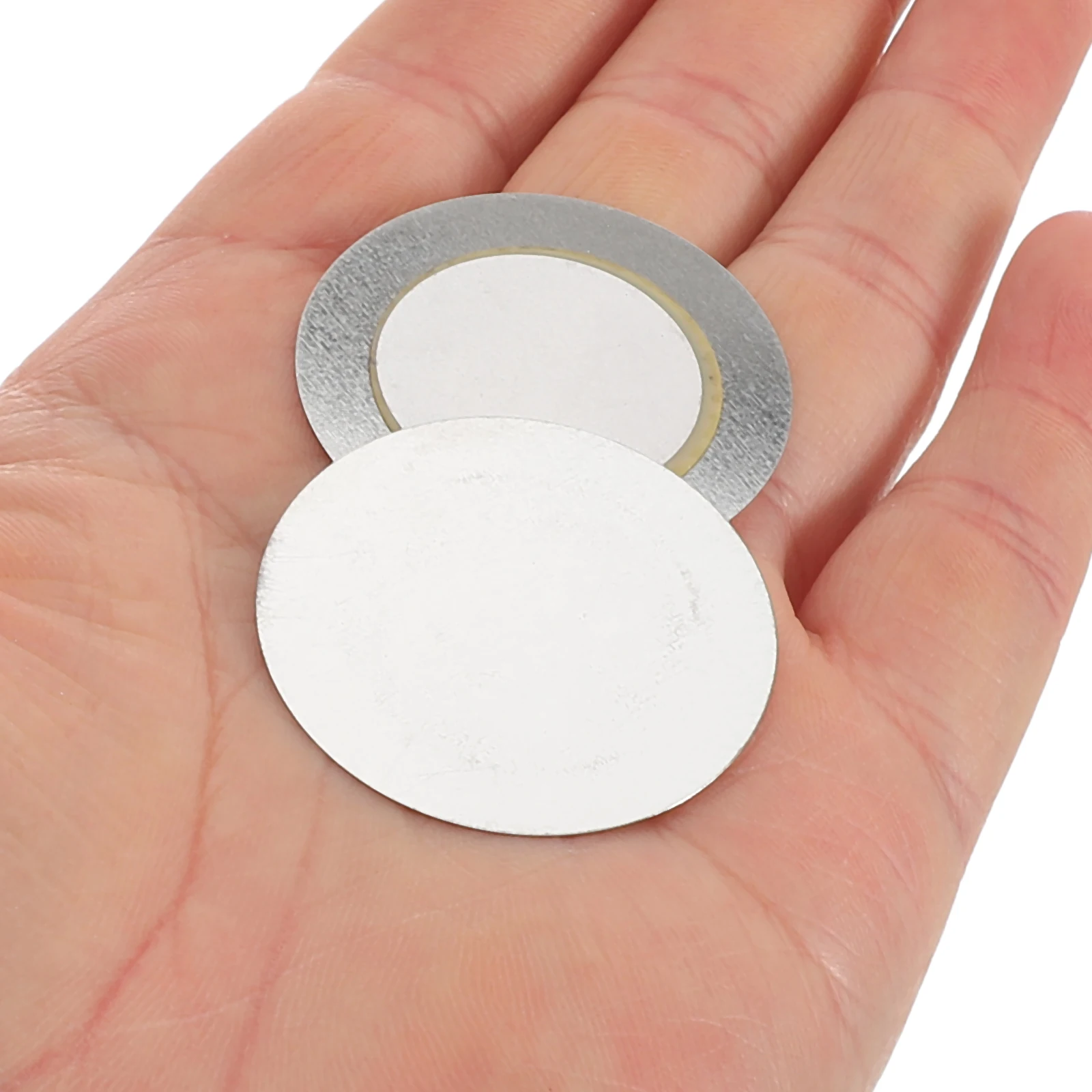 

30 Pcs Piezoelectric 35mm Metal Transducer Pickup Disc for Guitar Electronic Drums Touch Sensors Passive Acoustic Sound