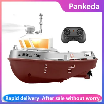 New Rc Boat 2.4G Powerful Dual Motor Long Range Wireless Electric Remote Control Tug Boat Model Toys Jet Boat Gift for Boys