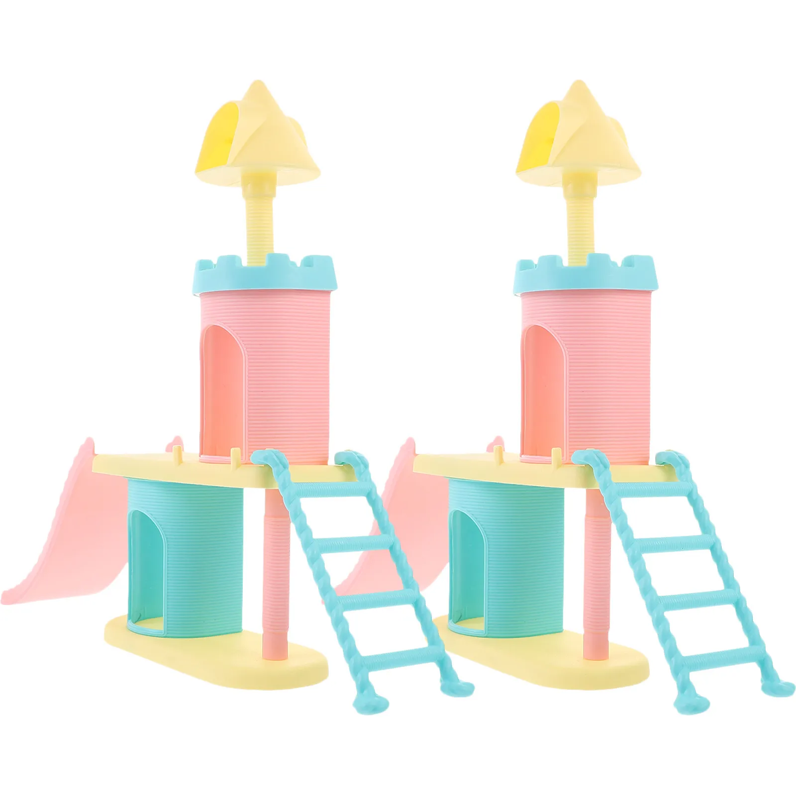 

2 шт. аксессуаров для горки, миниатюрный домик, парк развлечений, маленькие украшения для самостоятельного изготовления, подарок для детей, декор для дома, миниатюрная мебель, украшение