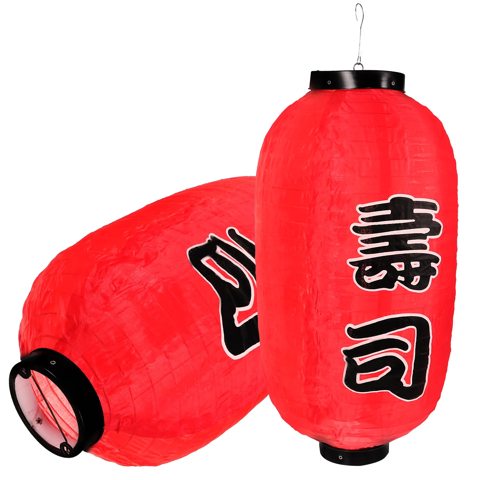 

2 pcs Japanese Lanterns 10Inch Paper Japanese Sushi Lanterns Sushi Traditional Outdoor Hanging Solar Lantern Foldable