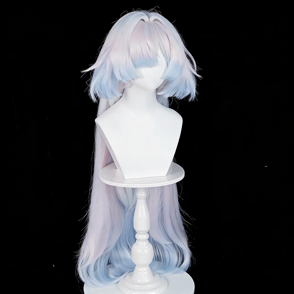วิกผมคอสเพลย์ MORNYE จากเกม Wuthering Waves สำหรับผู้หญิง สไตล์โลลิต้า สีเงิน-น้ำเงินไล่เฉด ผมยาว ทนความร้อน วิกผมสังเคราะห์ สำหรับงานคาร์นิวัล