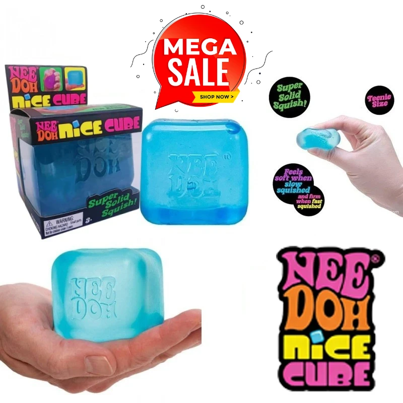 Needoh Nice Ice Sensory Fidget Cube For Stress Relief Adults Toy_voghion.com