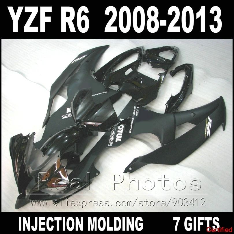 

High quality bodywork for YAMAHA R6 fairing kit 2008 2009 2010 2011 2012 2013 matte black YZF R6 fairings