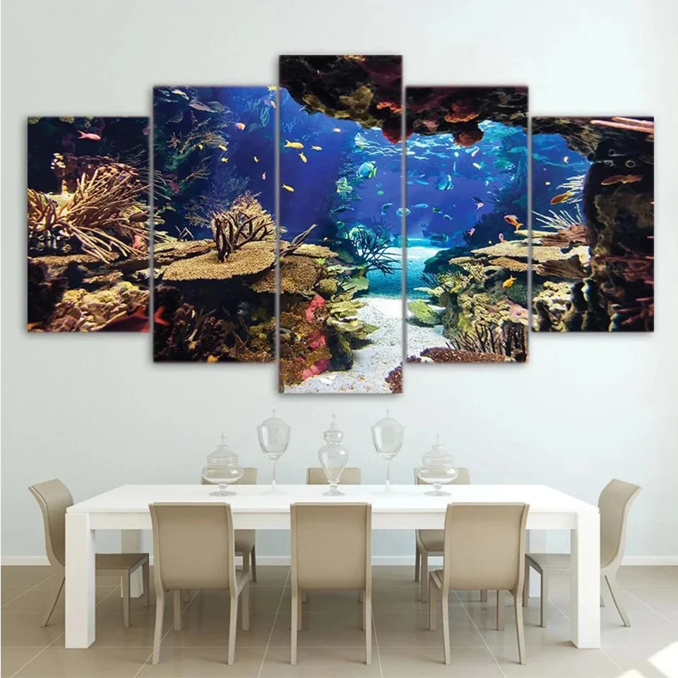 

5 Panel 5d Diamond Painting Art Sea World Landscape Home Decoration Multi-Picture Diamond Embroidery cross stitch mosaic gift
