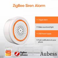 NEO Smart Tuya ZigBee Siren Alarm 90dB Sound Light Sensor Smart Life Battery Built-in 2 In 1 ZigBee Sensor