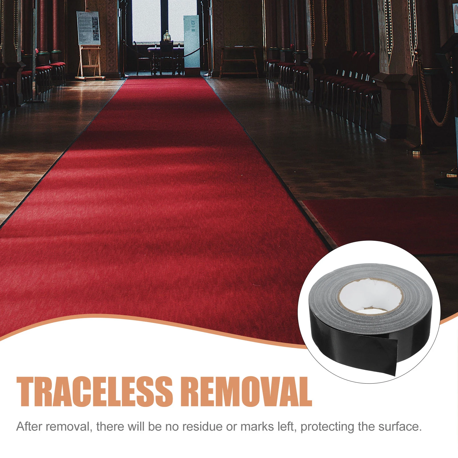 

1 Roll Area Rug Strong Adhesive Heavy Duty Duct Anti-Wear Floor Carpet Fixing Tape Repair Seal Fabric Tape For Hardwood Floors