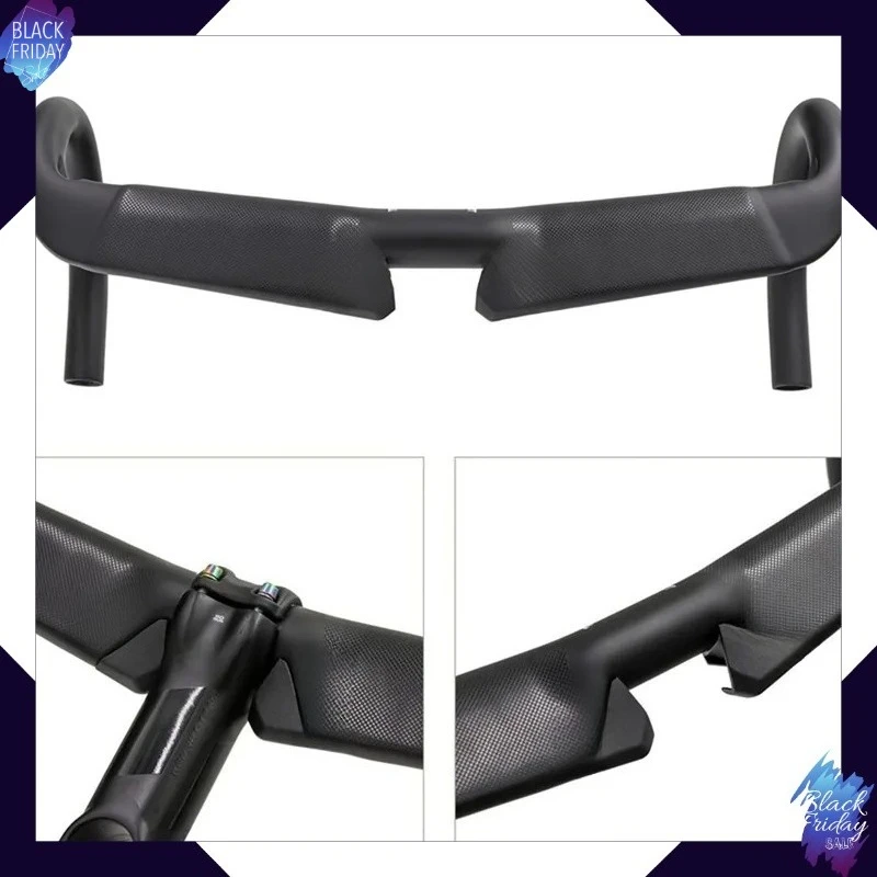 High-strength carbon fiber pneumatic bicycle bend handle, wind-breaking bend handle, handlebar inner wiring, anti-skid