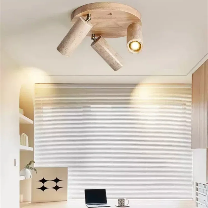 New Creative Natural Yellow Cave Stone LED Spotlight Living Room Restaurant Bar Clothing Store Ceiling Lamp Art Decor Lighting