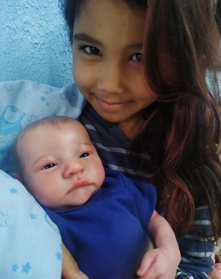 19 inch Levi Zachte Doek Lichaam Reborn Babypop Levensechte Meerdere Lagen Schilderen 3D Huid Zichtbare Aderen Collectible Art Doll