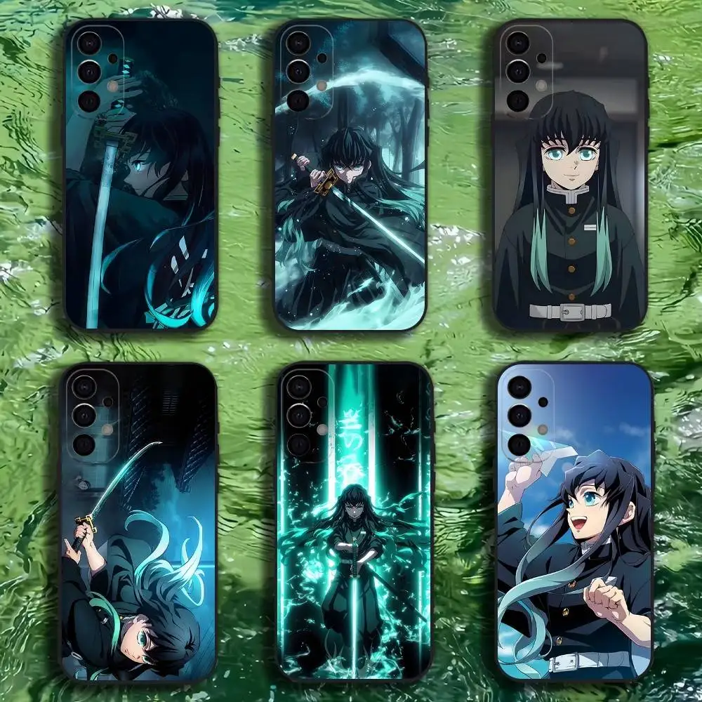 

D-Demon S-Slayer Muichiro Tokito Phone Case For Samsung S25,S24,S21,S22,S23,S30,Ultra,S20,Plus,Fe,Lite,Note,10,9,5G Black Cover