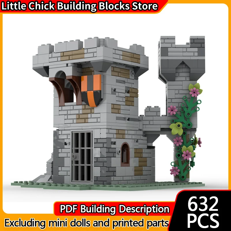 

Medieval Castle Model MOC Building Bricks Medieval Outpost Modular Technology Children Holiday Gifts Assemble Toys Suit