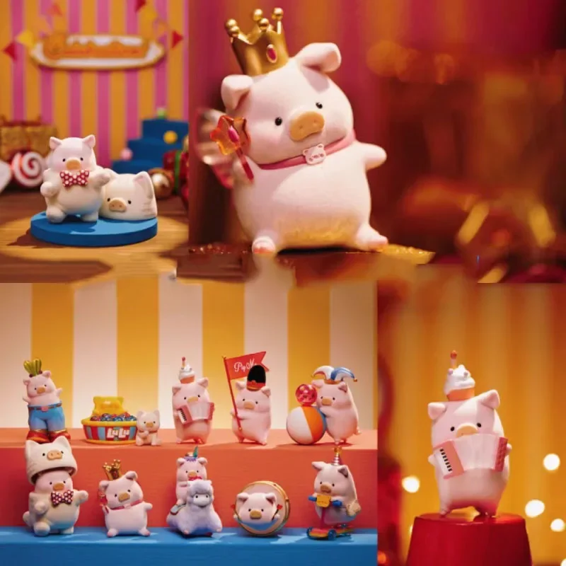 

Lulu Pig Happy Hour Series Blind Box Toys Kawaii Anime Action Figure Surprise Mystery Box Dolls Girls Gift