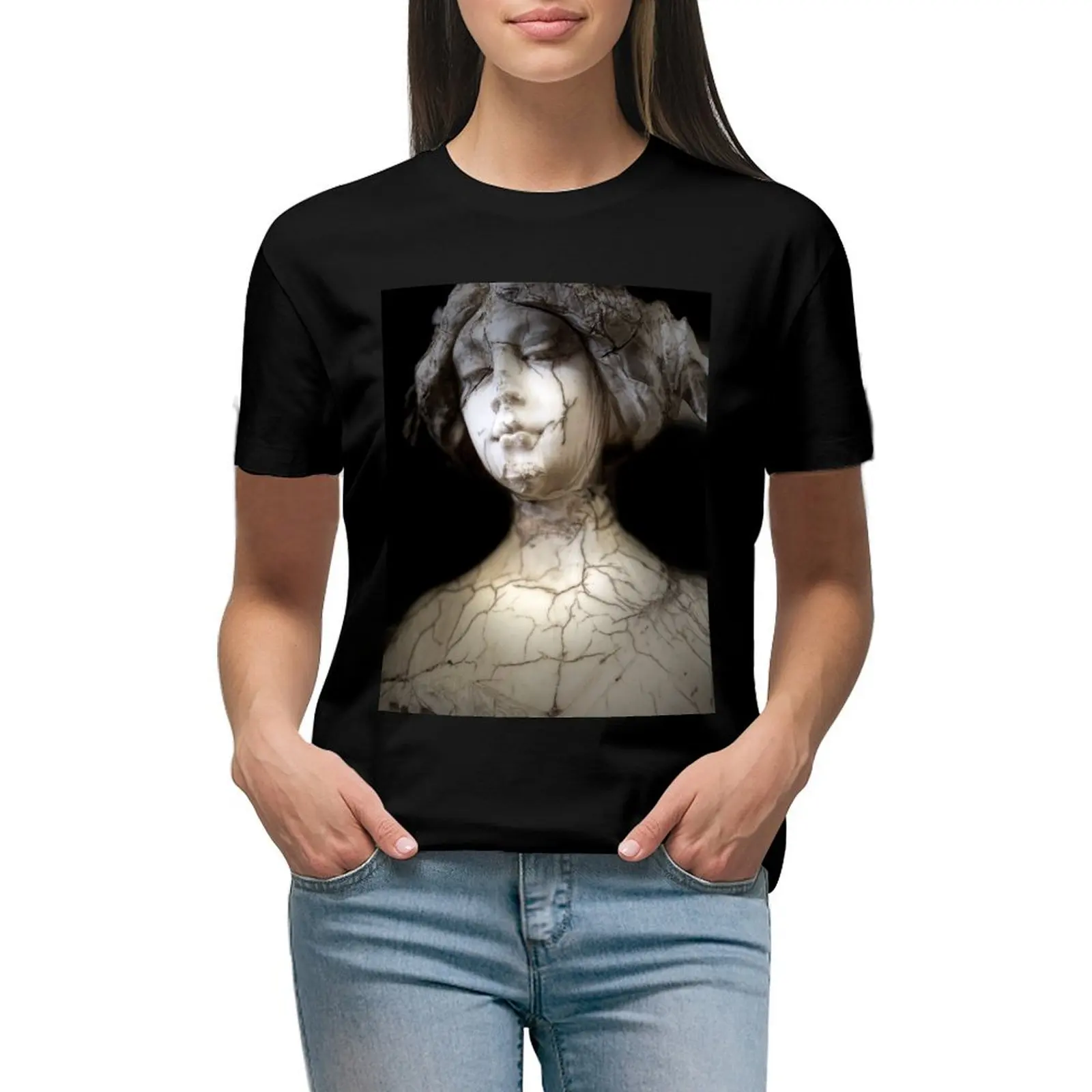 

Marble Woman T-shirt lady clothes Aesthetic clothing Women t shirt