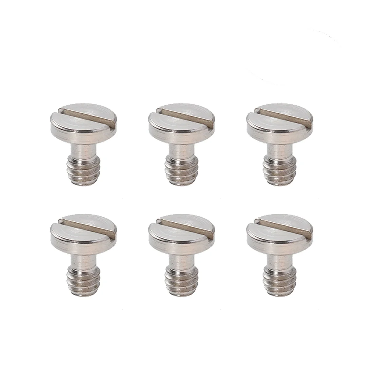 Parafusos para tripé, monopé, telescópio, cabeça esférica, placa de liberação rápida, hardware de montagem de câmera de aço inoxidável, 6 peças