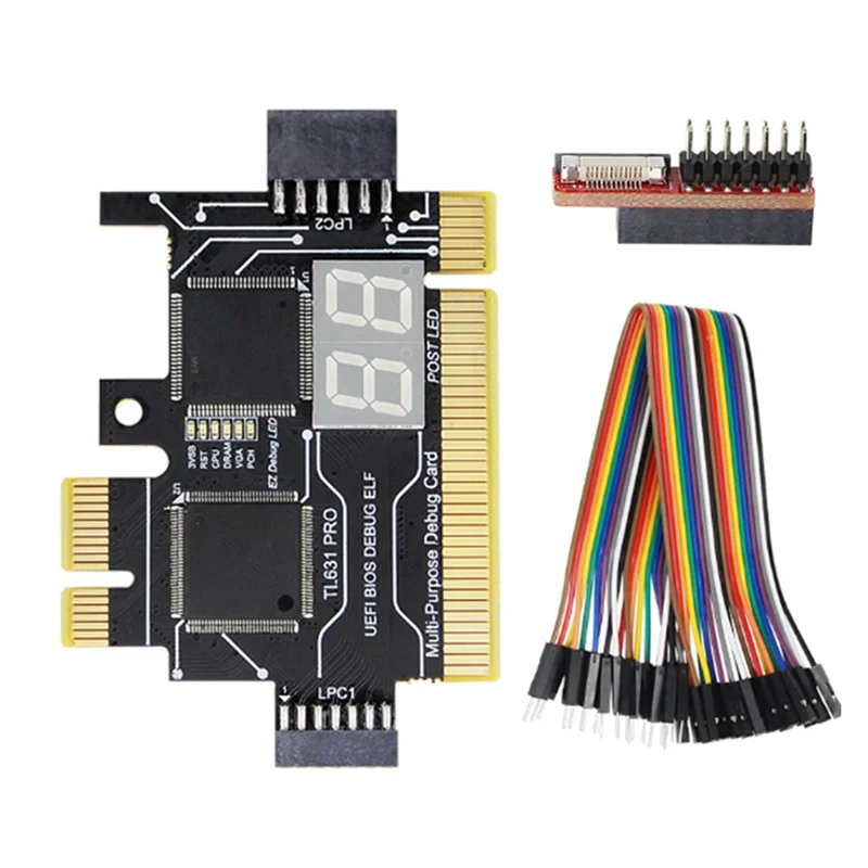 

Analyzer LPC Debug Card PCI PCI-E Post Test Kit Motherboard Diagnostic Card J04