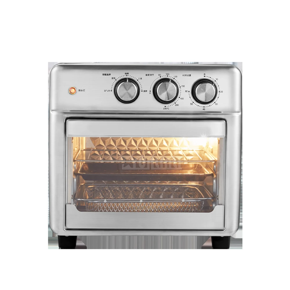 مقلاة هوائية ذكية مقلاة كهربائية فرن منزلي 3 صواني خبز مقلاة عميقة مع نافذة مرئية Horno De Mesa