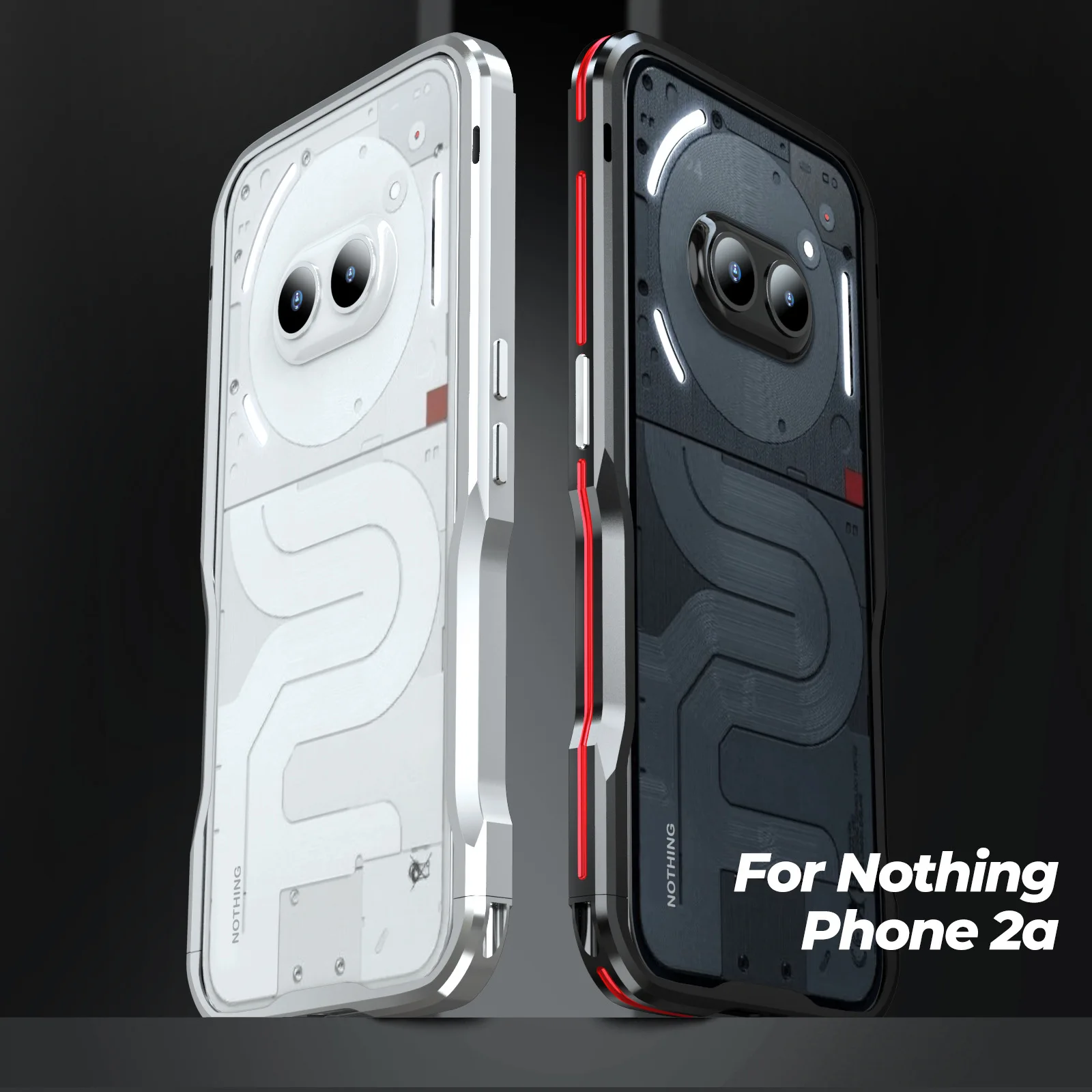 Original LUPHIE Metal Frame For Nothing Phone 2A Bumper Case Aviation Aluminium Protective Cover Skin Nothing Phone 2A