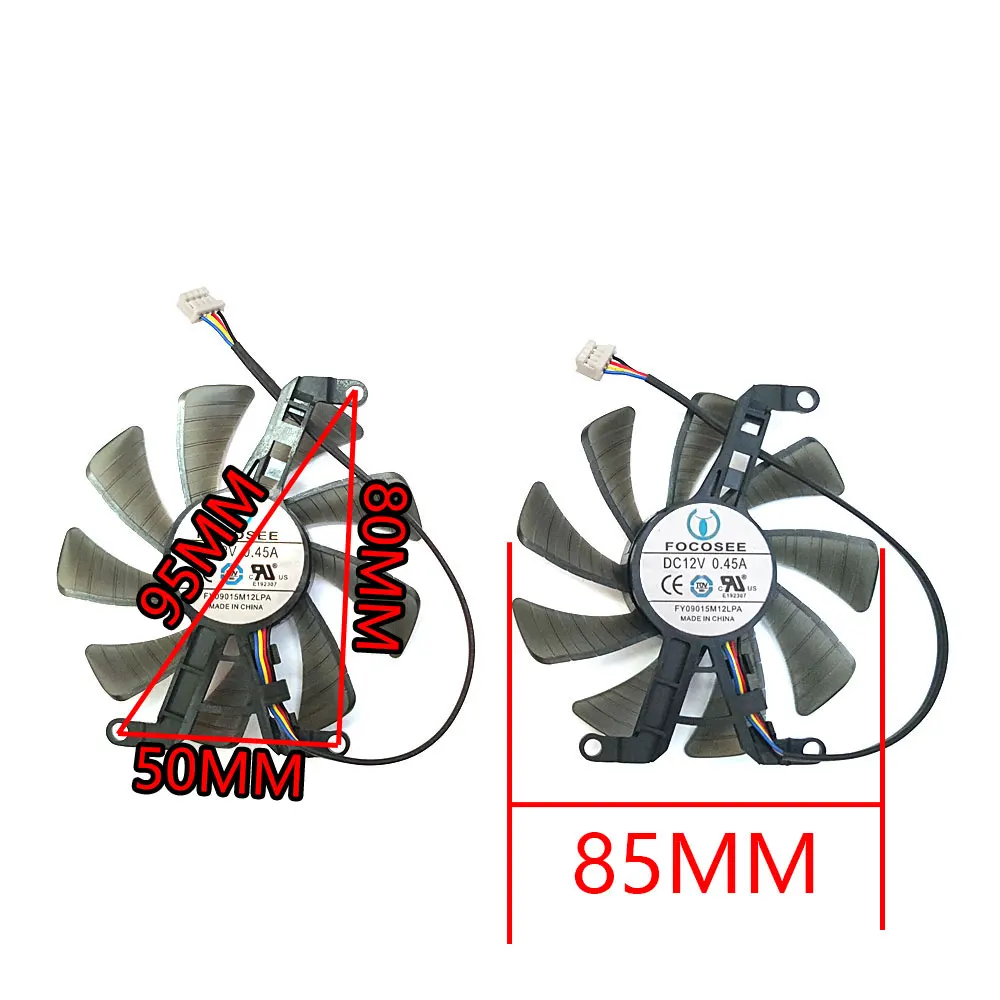 NEW 85MM 4PIN FY09015M12LPA RTX 3060 GPU Fan，For GALAXY RTX 3060、KFA2 RTX 3060 Graphics card cooling fan