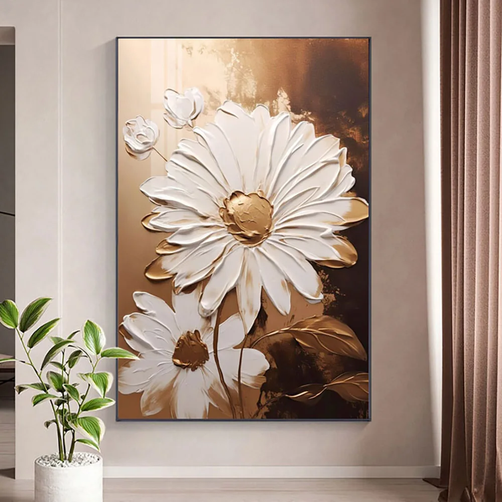 Christmas Ornaments Large Metal Cafe Living Room Wall Art Customized Handpainted Oil Flower Painting